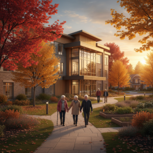 Modern retirement home in suburban GTA neighborhood