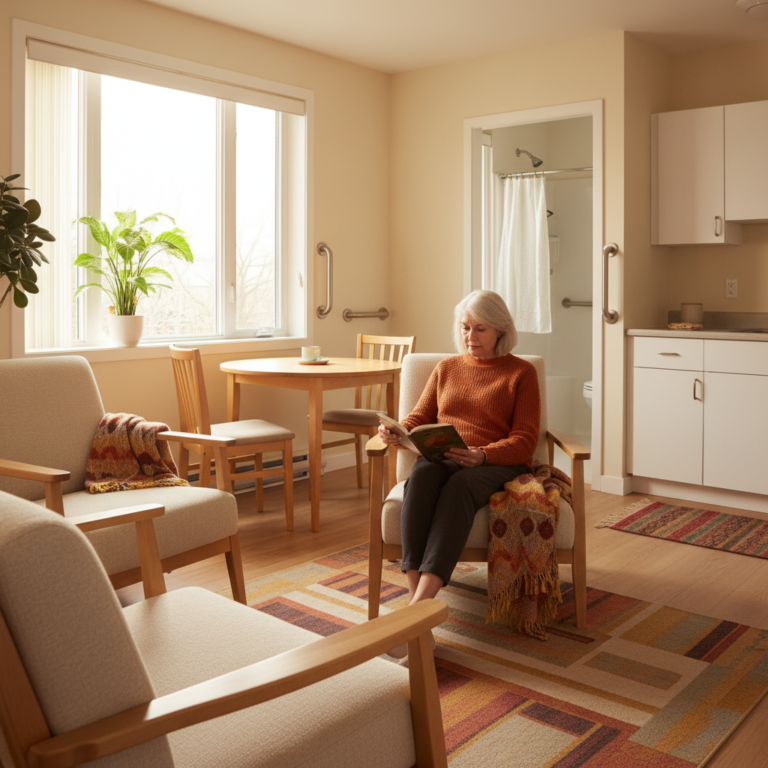 Cozy affordable apartment designed for senior living